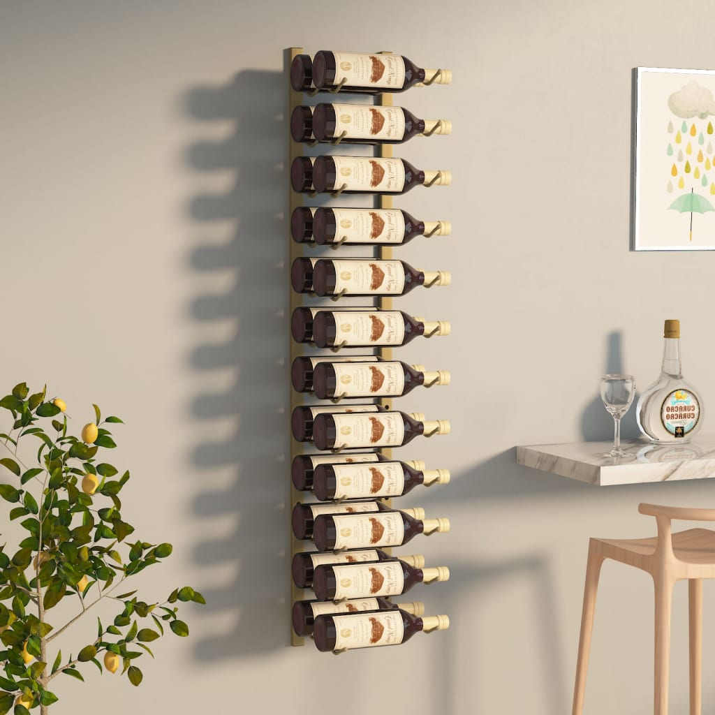 Wall Mounted Wine Rack For 36 Bottles Iron