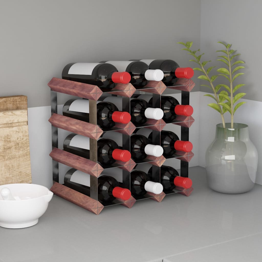 Wine Rack For 12 Bottles Solid Pinewood