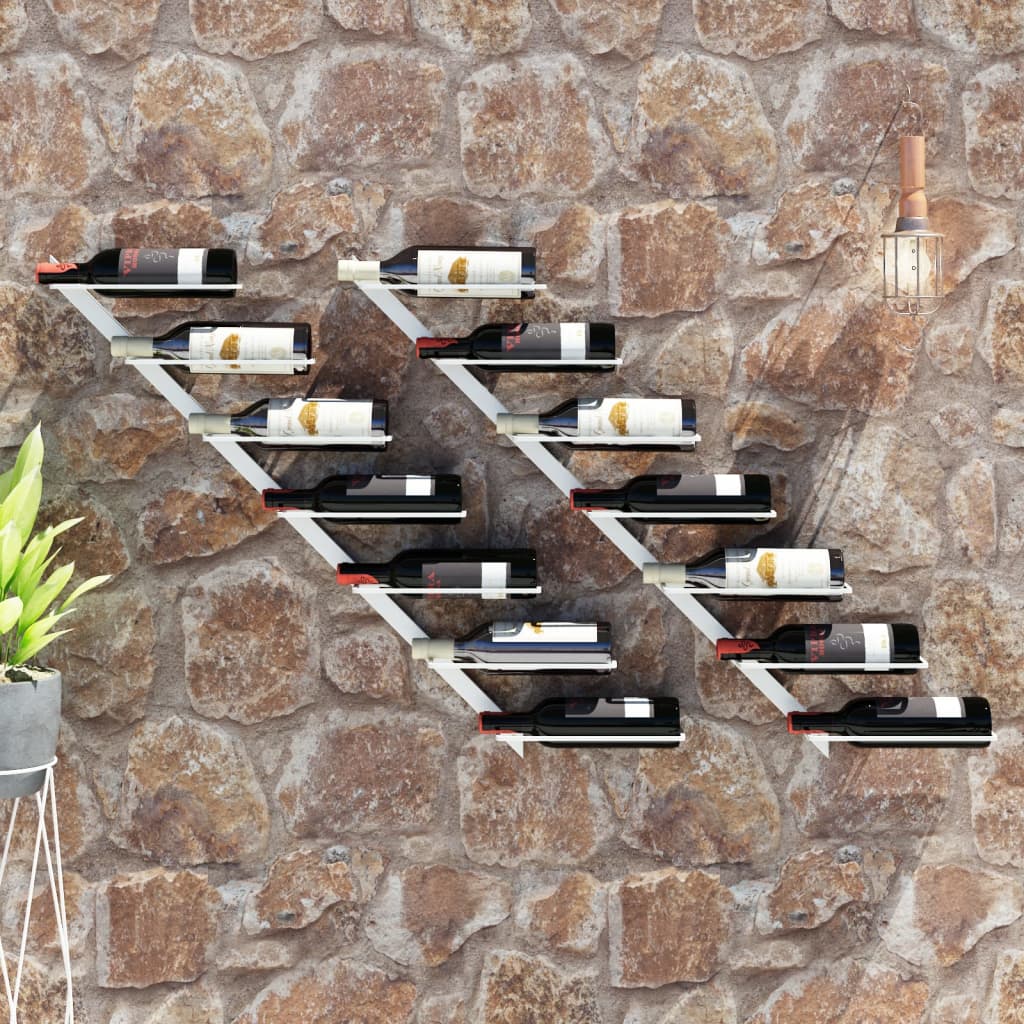 Wall-Mounted Wine Rack For 7 Bottles Metal