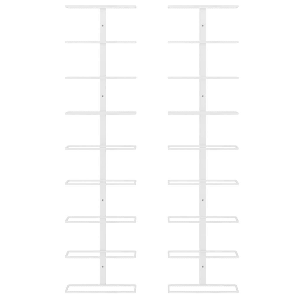 Wall-Mounted Wine Rack For 9 Bottles 2 Pcs Iron