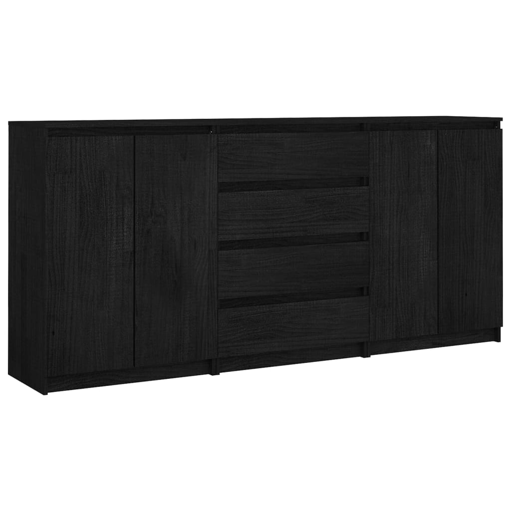 Side Cabinets 3 Pcs Solid Pinewood