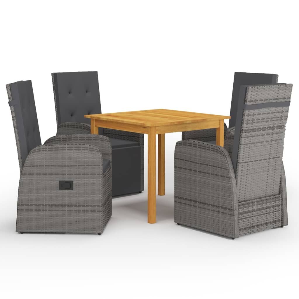 7 Piece Garden Dining Set With Cushions Poly Rattan