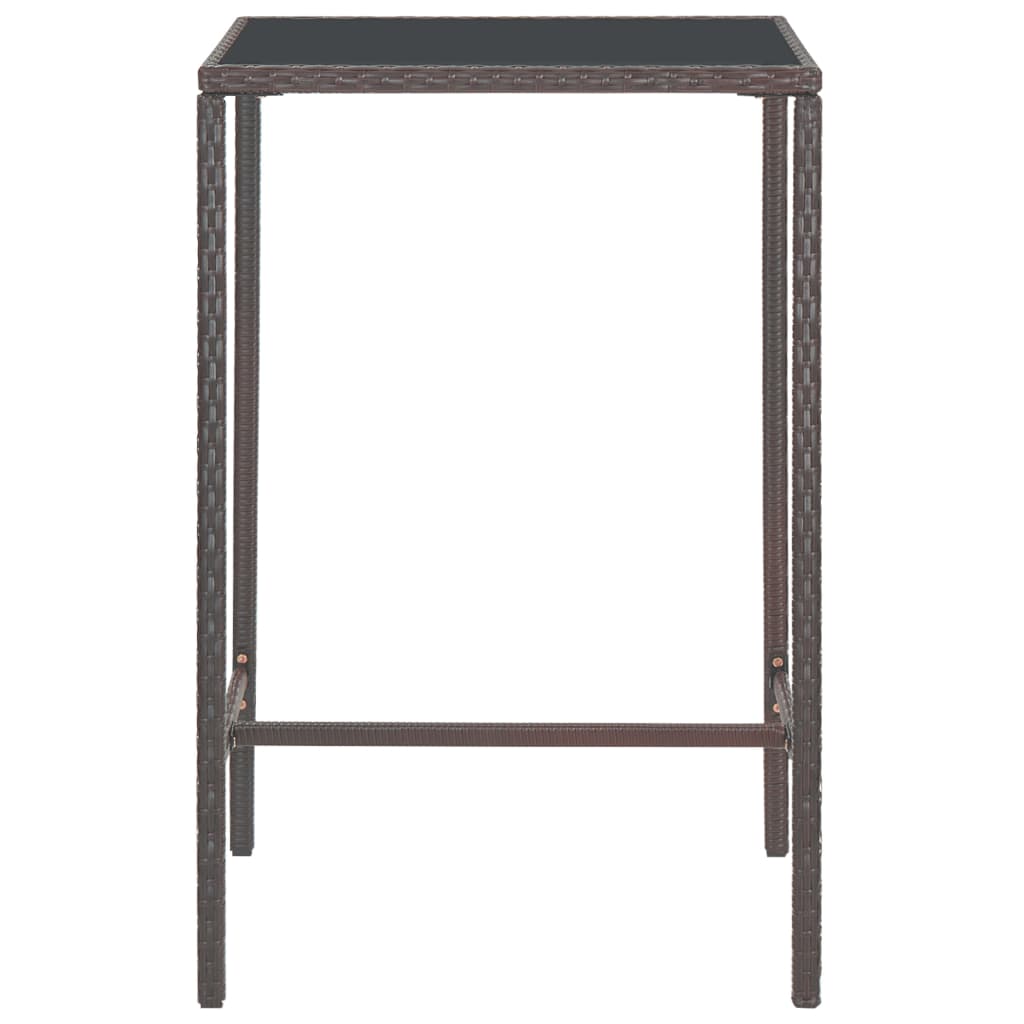 5 Piece Garden Bar Set With Cushions Poly Rattan