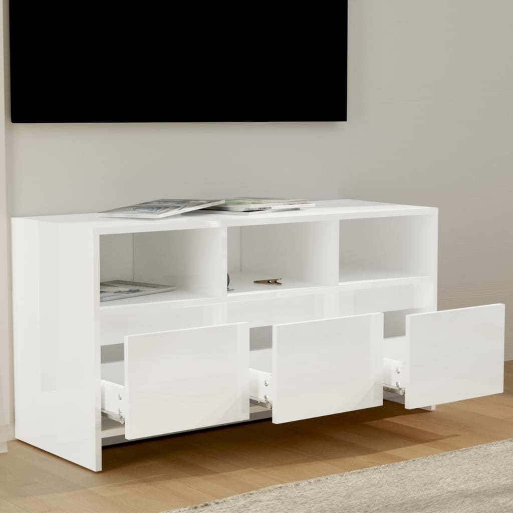 Tv Cabinet 102X37.5X52.5 Cm Engineered Wood