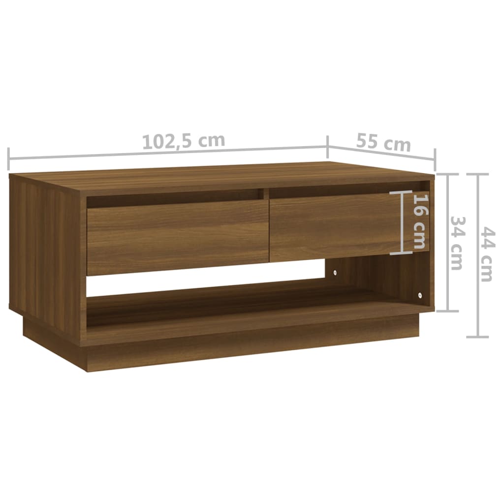 Coffee Table 102.5X55X44 Cm Engineered Wood