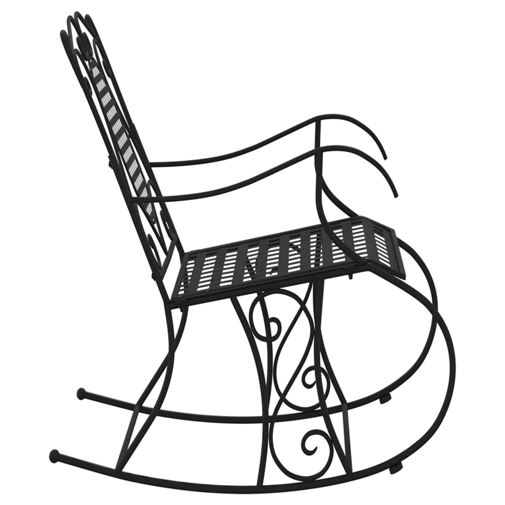 Rocking Bench 84 Cm Black Steel