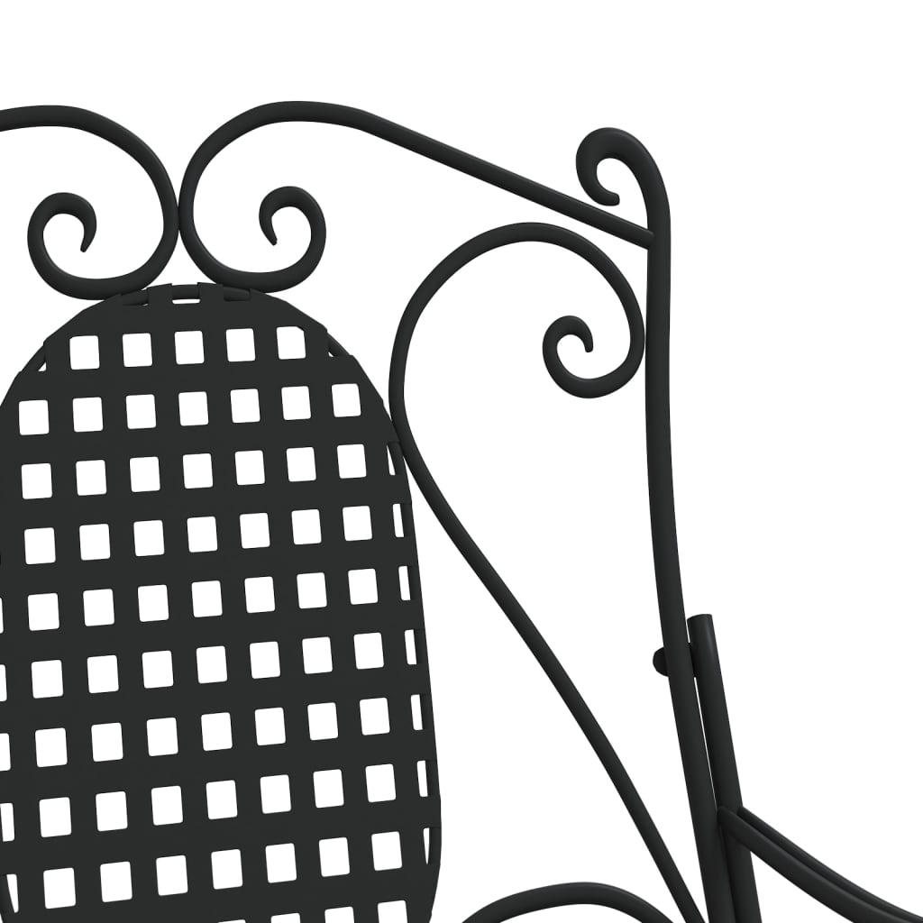 Rocking Bench 84 Cm Black Steel