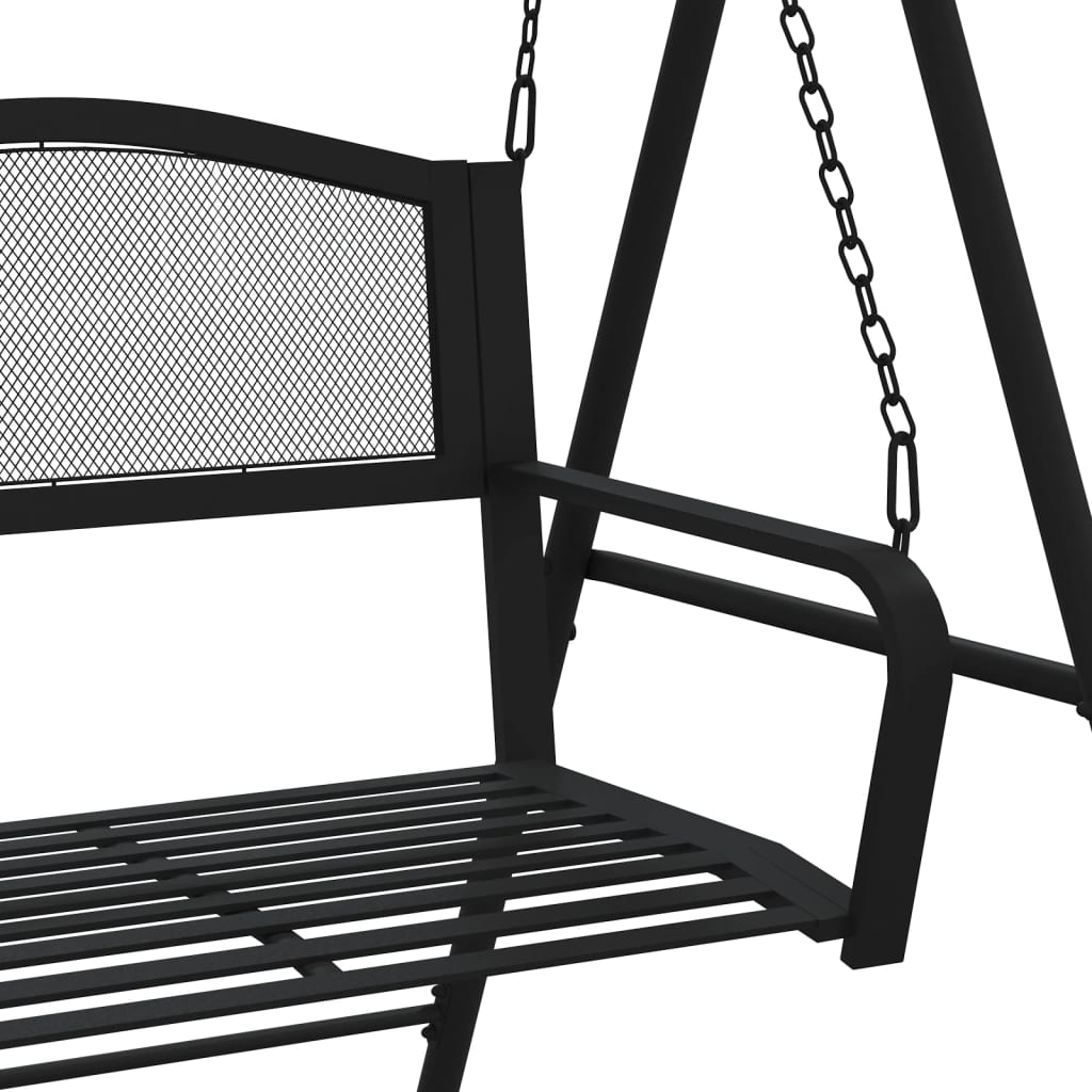Swing Bench 124 Cm Black Steel