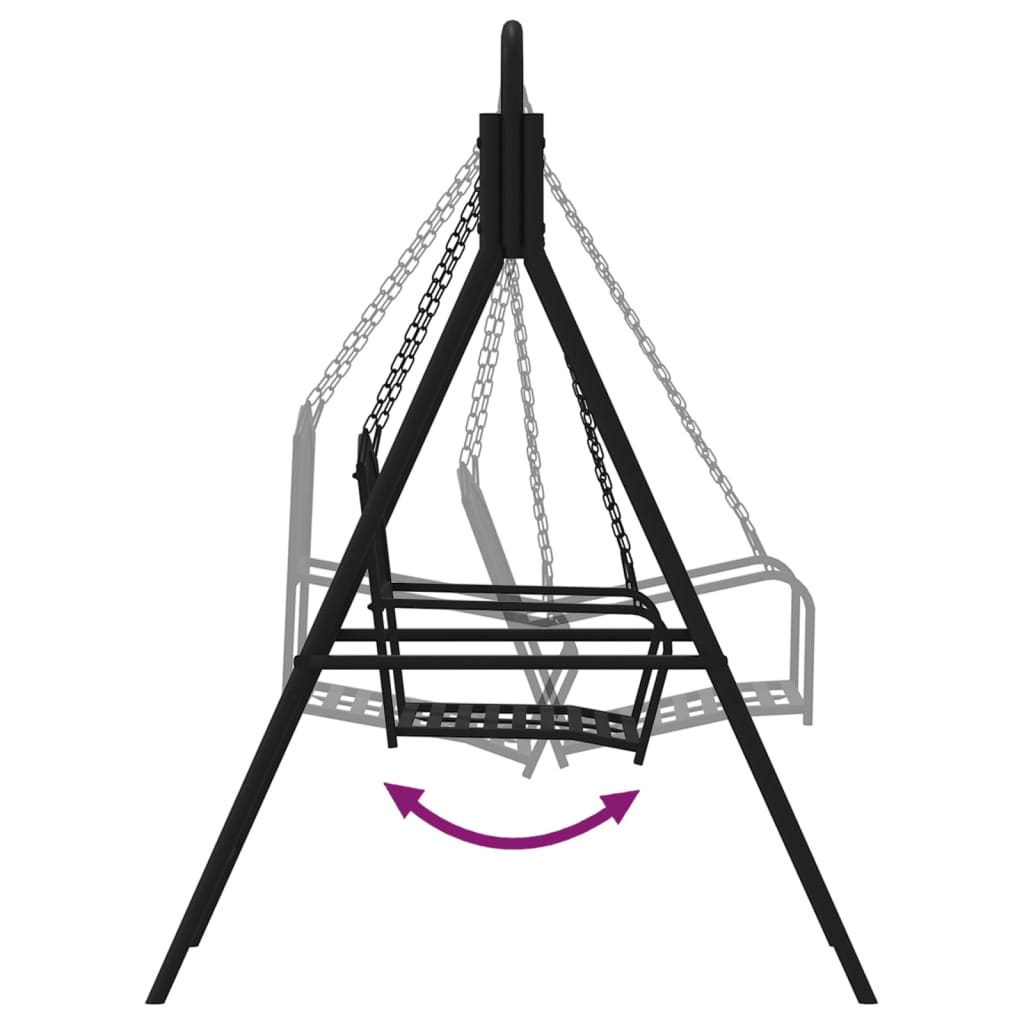 Swing Bench 124 Cm Black Steel