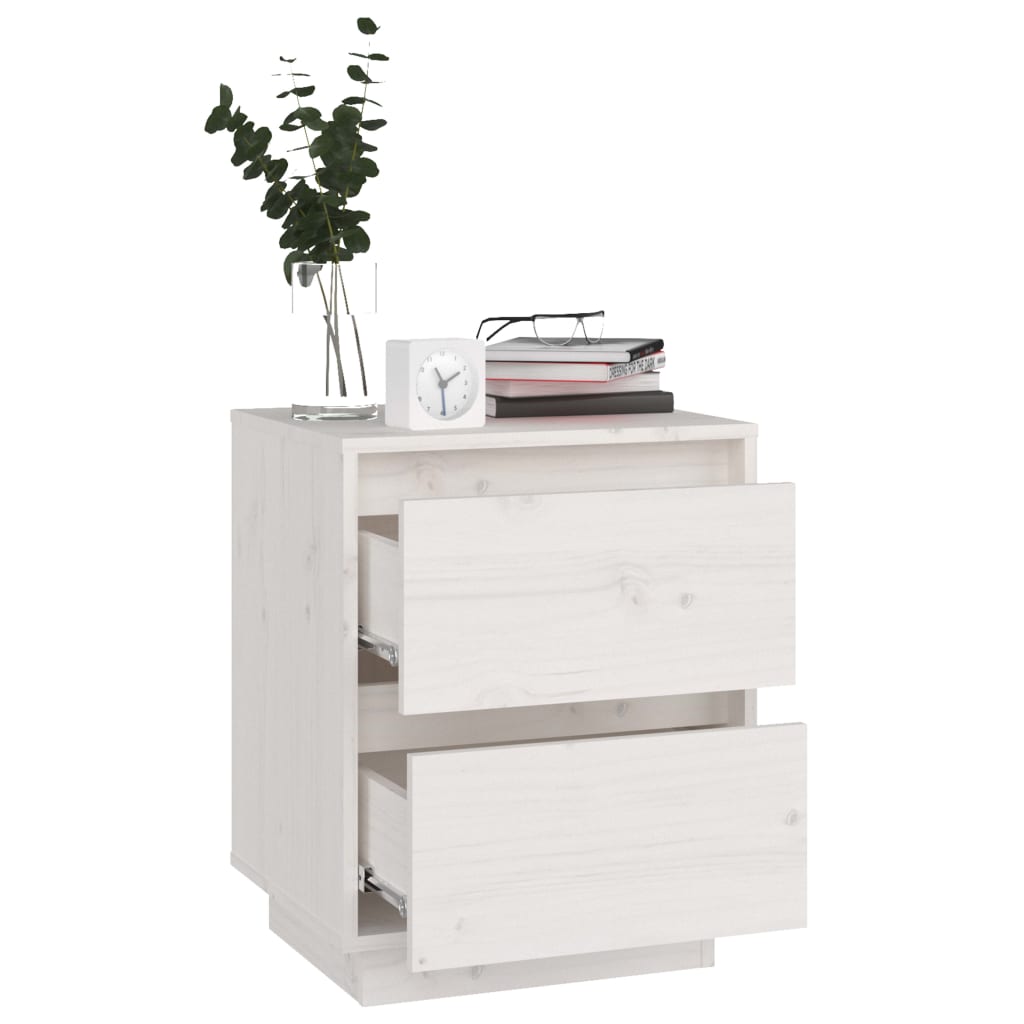Bedside Cabinet 40X35X50 Cm Solid Wood Pine