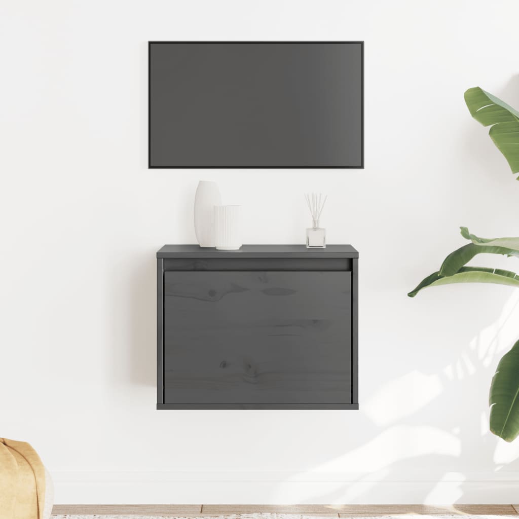 Wall Cabinet 45X30X35 Cm Solid Pinewood