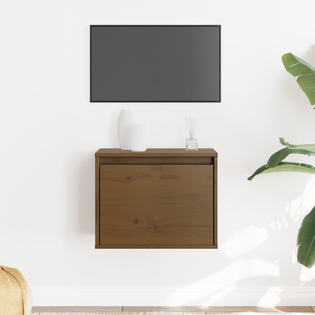 Wall Cabinet 45X30X35 Cm Solid Pinewood