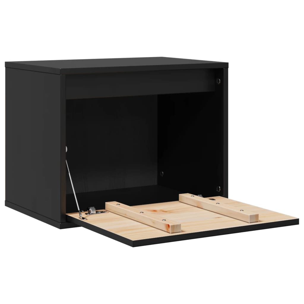 Wall Cabinet 45X30X35 Cm Solid Pinewood