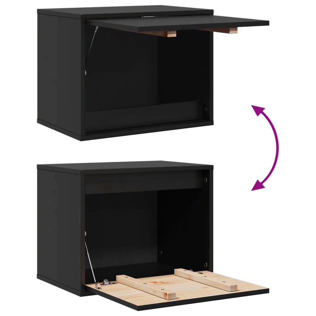 Wall Cabinet 45X30X35 Cm Solid Pinewood