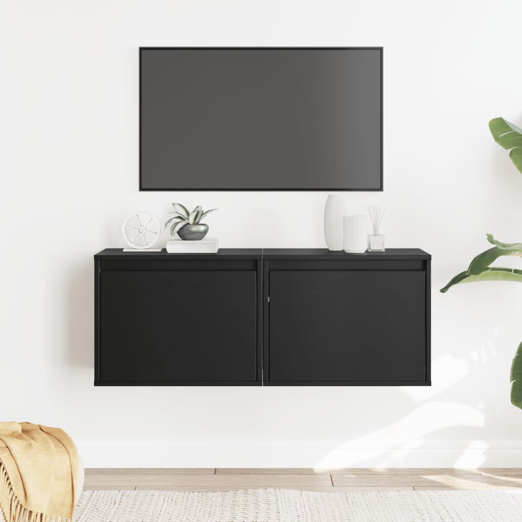 Wall Cabinet 45X30X35 Cm Solid Pinewood