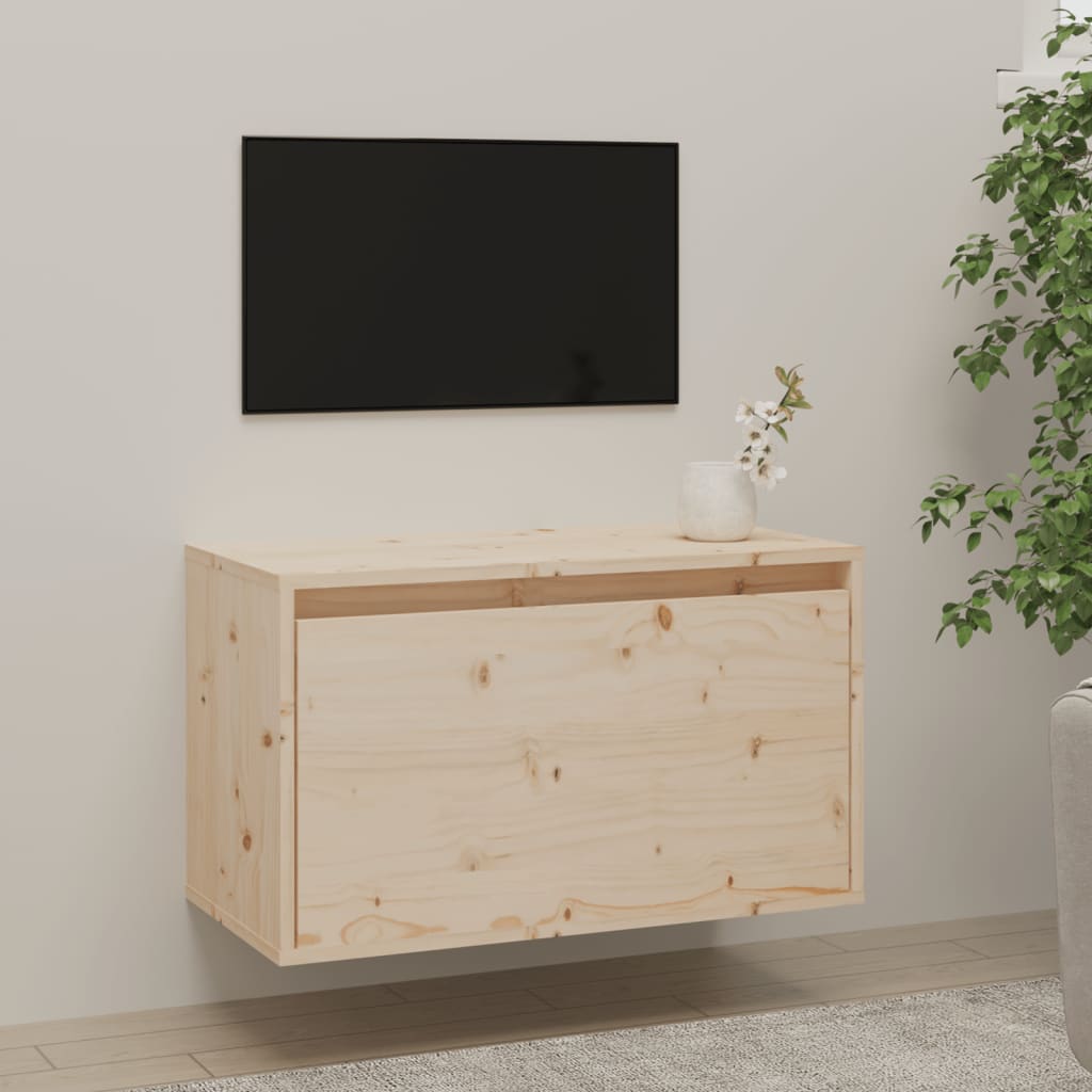 Wall Cabinet 60X30X35 Cm Solid Pinewood