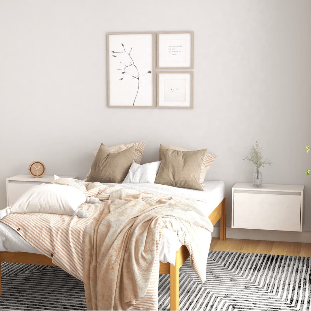 Wall Cabinet 60X30X35 Cm Solid Pinewood