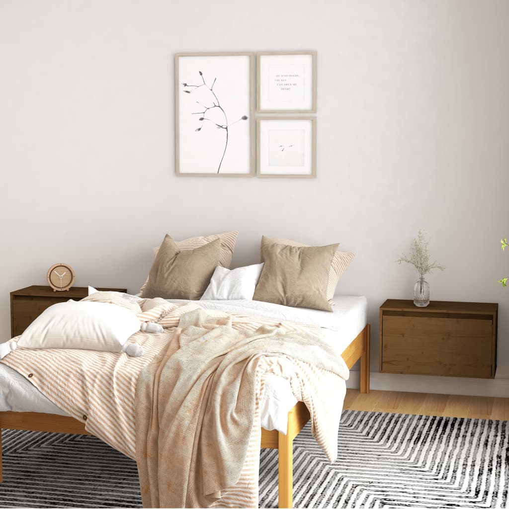 Wall Cabinet 60X30X35 Cm Solid Pinewood