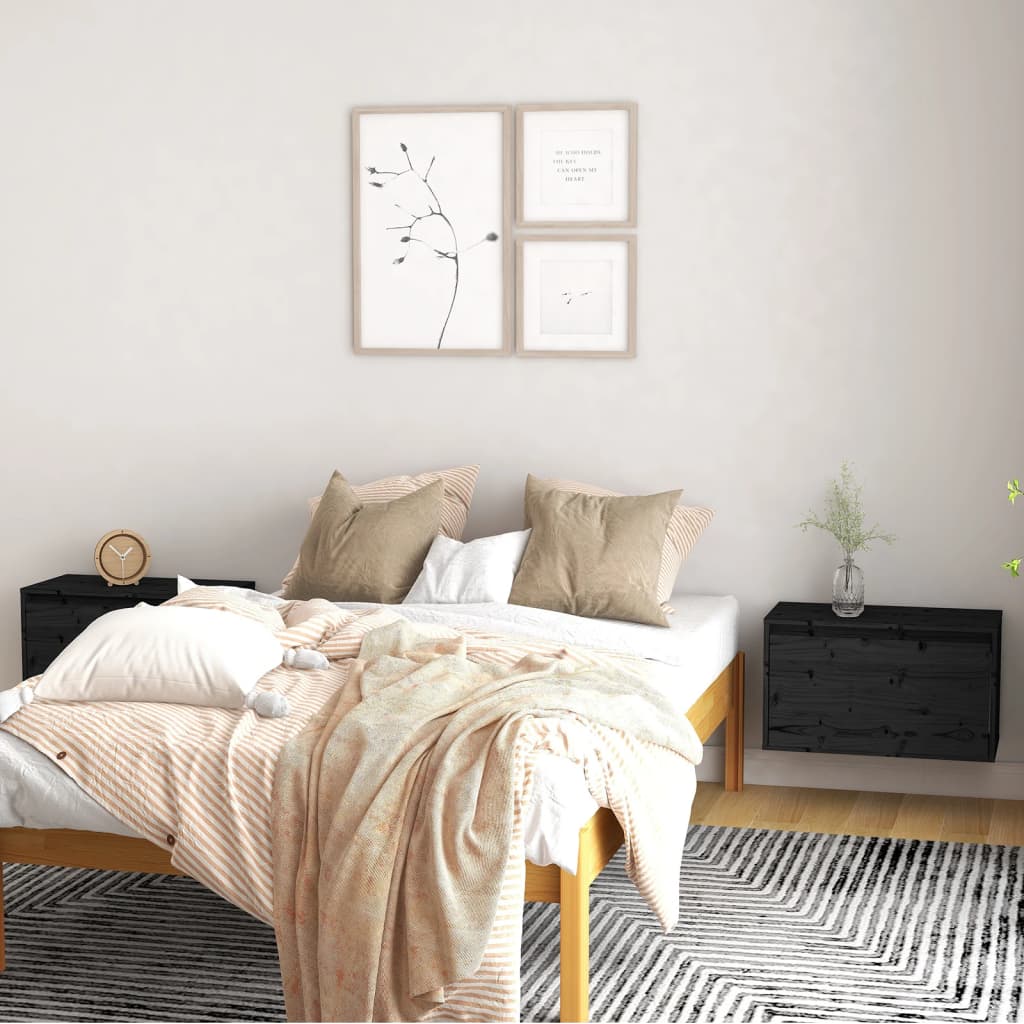 Wall Cabinet 60X30X35 Cm Solid Pinewood