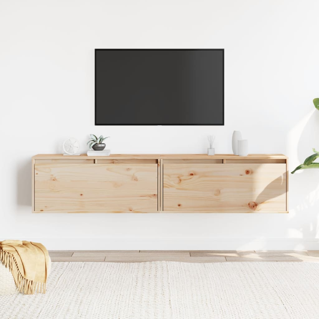 Wall Cabinet 80X30X35 Cm Solid Wood Pine