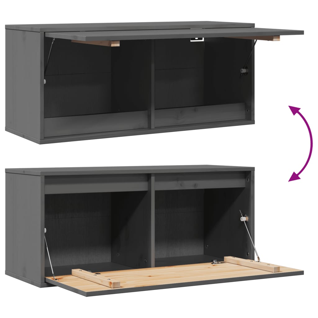 Wall Cabinet 80X30X35 Cm Solid Wood Pine