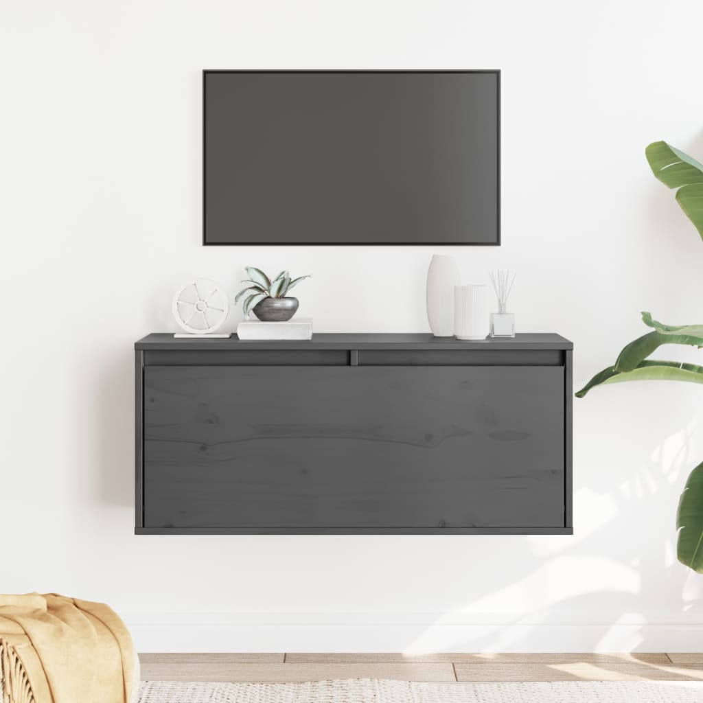 Wall Cabinet 80X30X35 Cm Solid Wood Pine