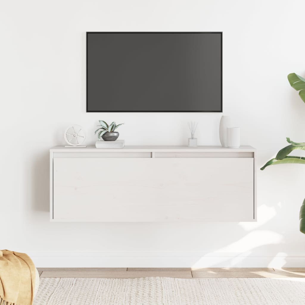 Wall Cabinet 100X30X35 Cm Solid Wood Pine