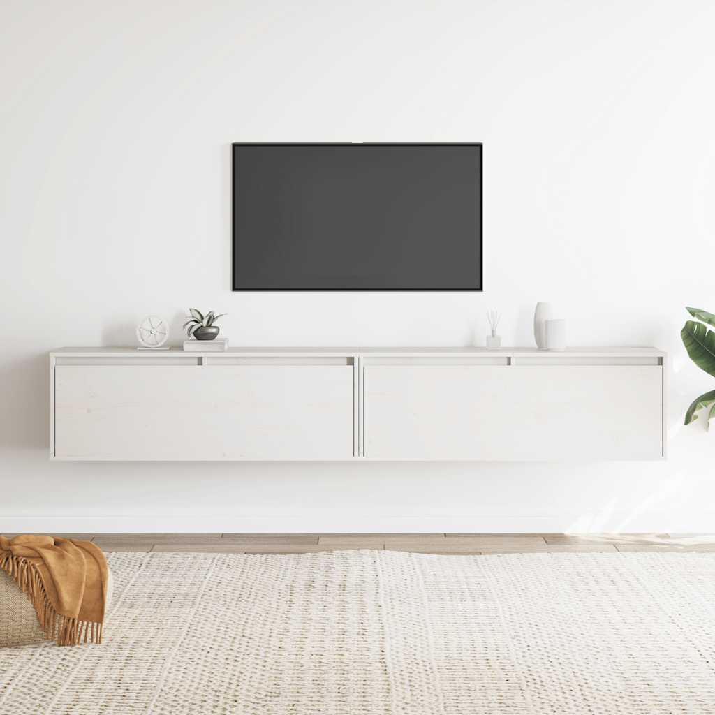 Wall Cabinet 100X30X35 Cm Solid Wood Pine