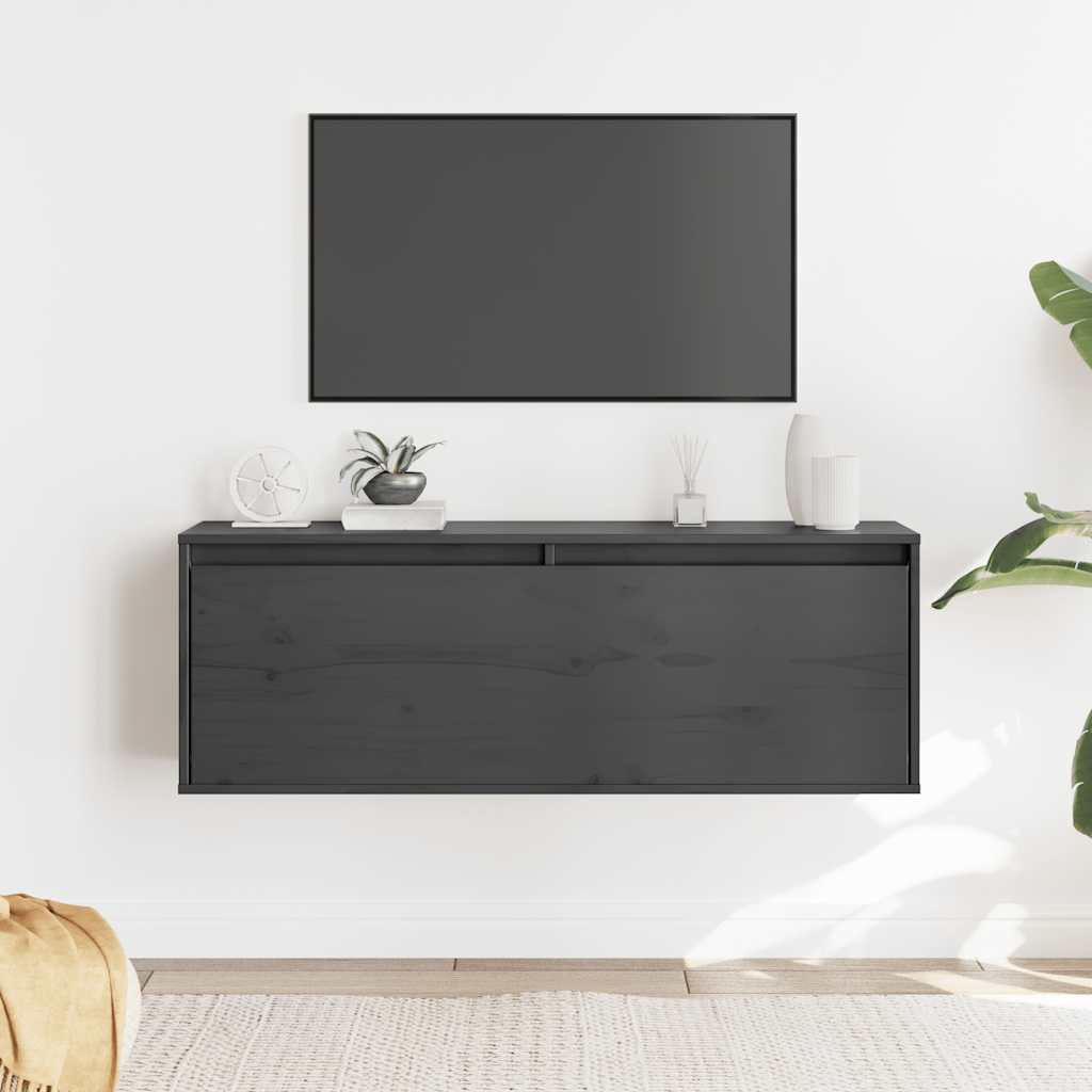 Wall Cabinet 100X30X35 Cm Solid Wood Pine