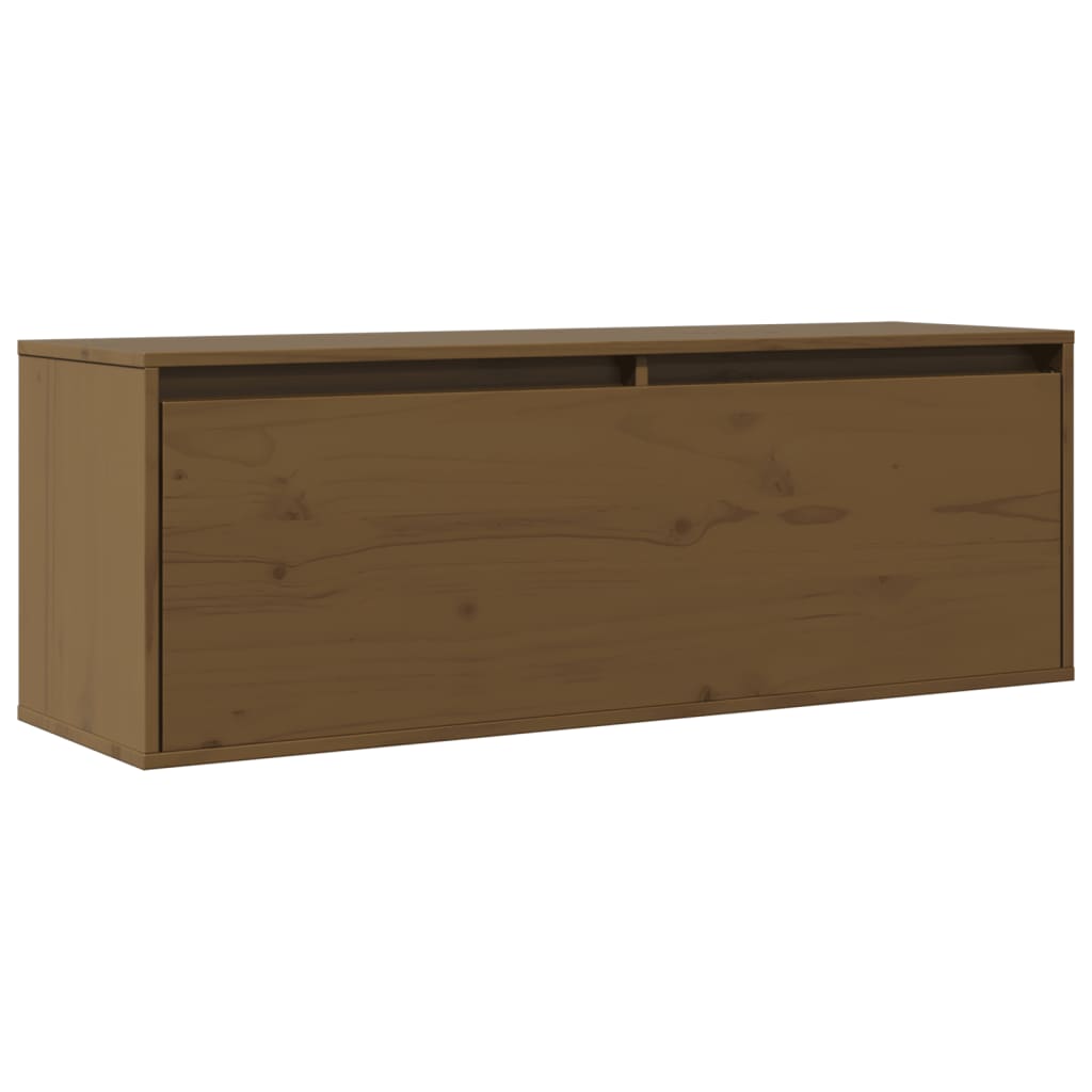 Wall Cabinet 100X30X35 Cm Solid Wood Pine