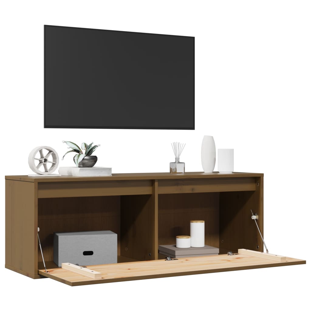 Wall Cabinet 100X30X35 Cm Solid Wood Pine