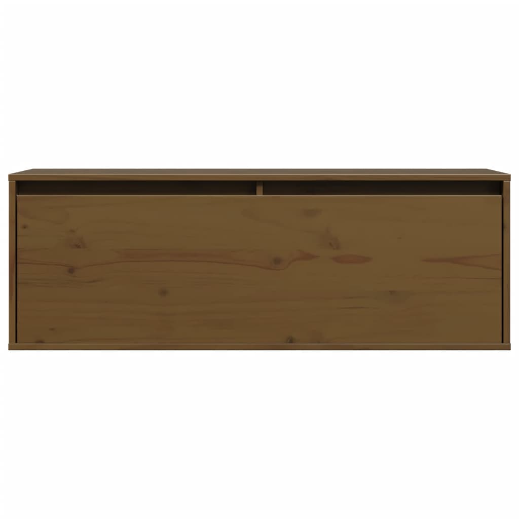Wall Cabinet 100X30X35 Cm Solid Wood Pine