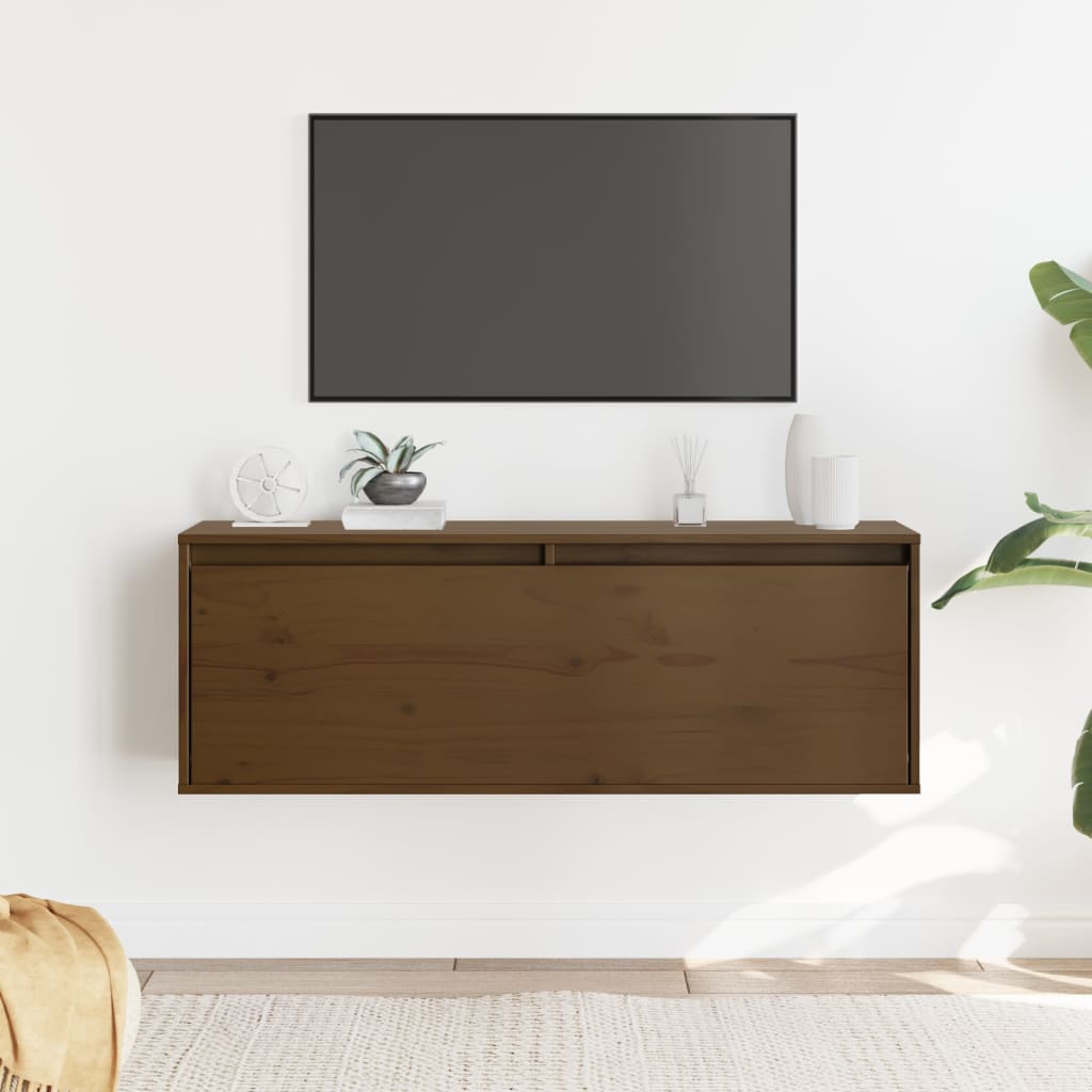 Wall Cabinet 100X30X35 Cm Solid Wood Pine