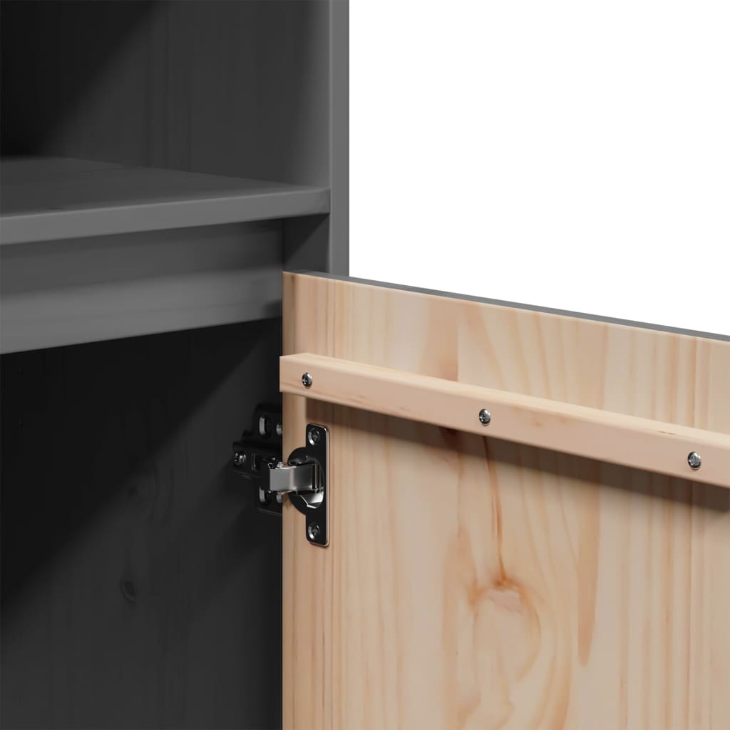 Highboard 37X34X110 Cm Solid Wood Pine