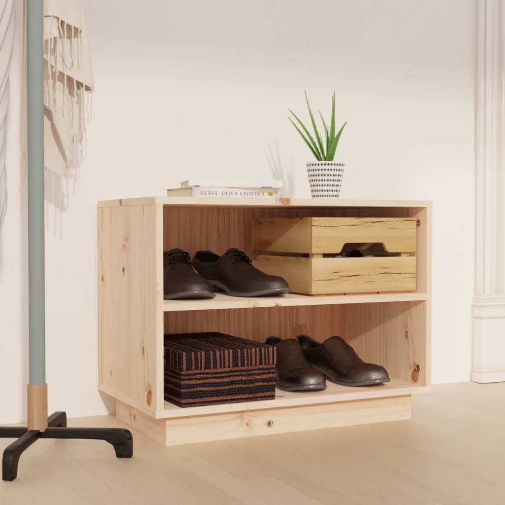 Shoe Cabinet 60X34X45 Cm Solid Wood Pine