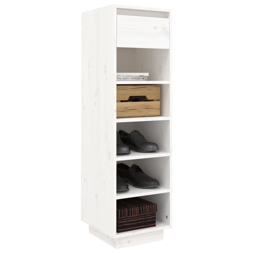 Shoe Cabinet 30X34X105 Cm Solid Wood Pine