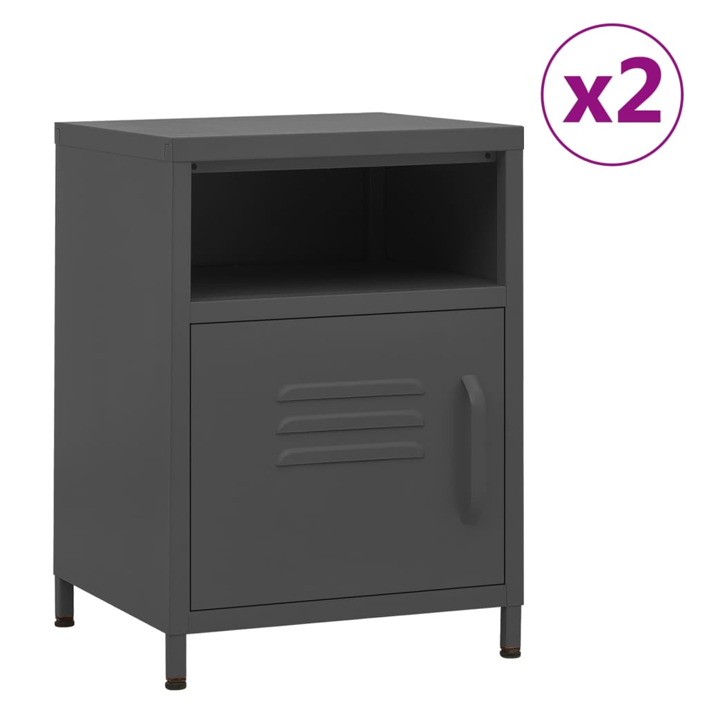 Nightstand 35X35X51 Cm Steel