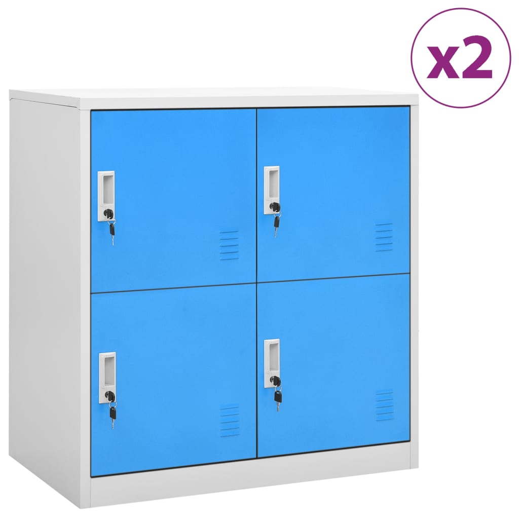 Locker Cabinets 2 Pcs 90X45X92.5 Cm Steel
