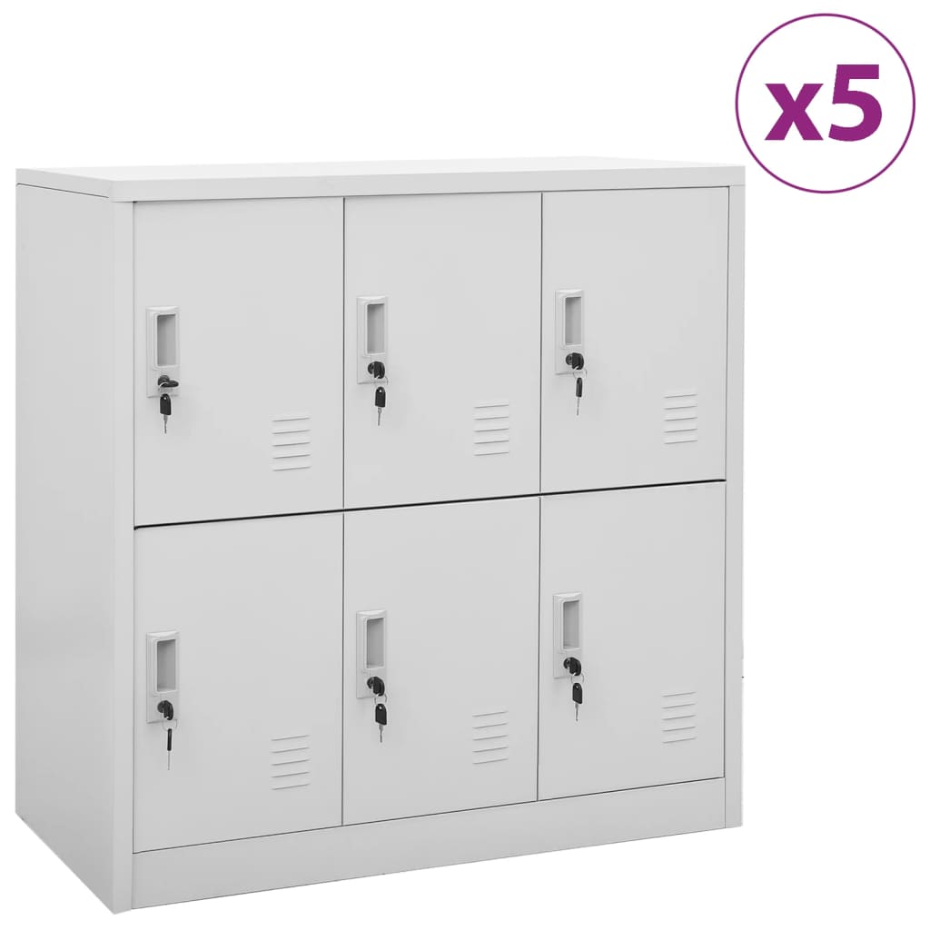 Locker Cabinets 2 Pcs 90X45X92.5 Cm Steel