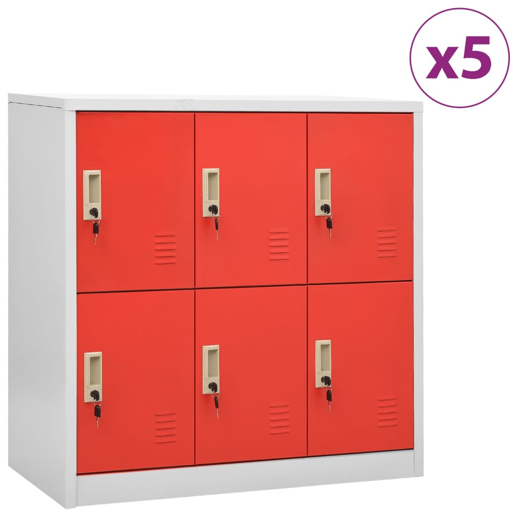 Locker Cabinets 2 Pcs 90X45X92.5 Cm Steel