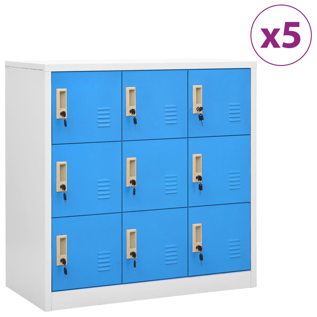 Locker Cabinets 2 Pcs 90X45X92.5 Cm Steel