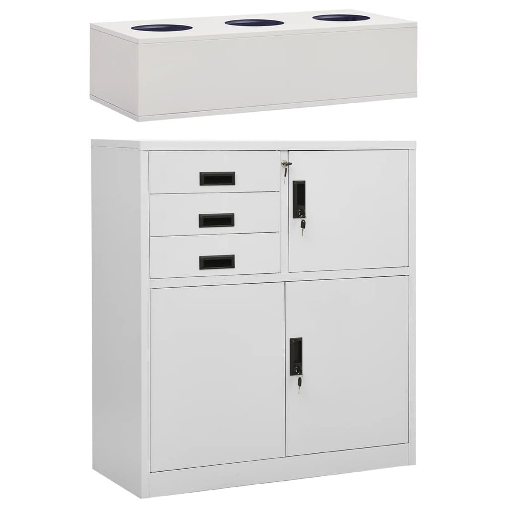 Office Cabinet 90X40X125 Cm Steel