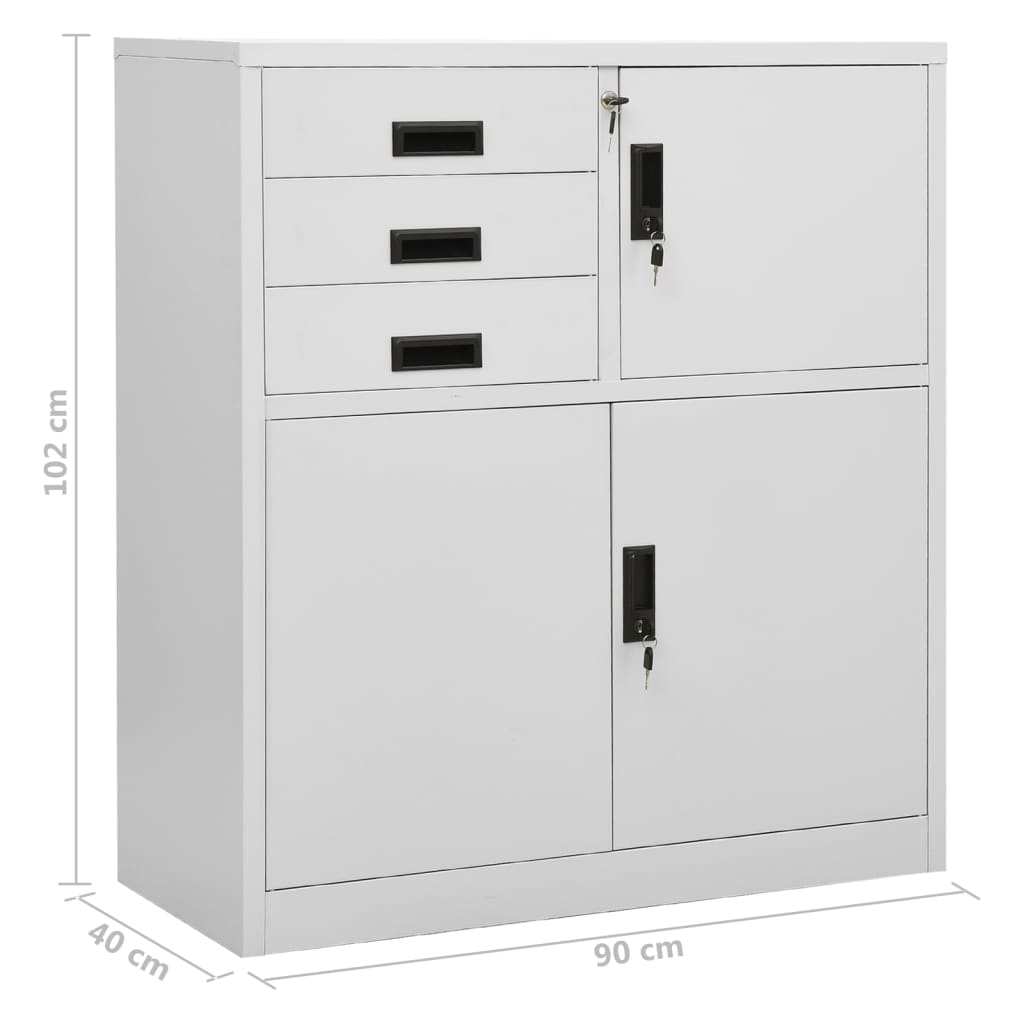 Office Cabinet 90X40X125 Cm Steel