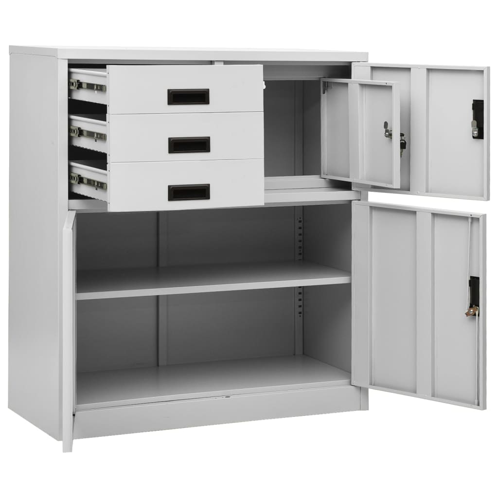 Office Cabinet 90X40X125 Cm Steel