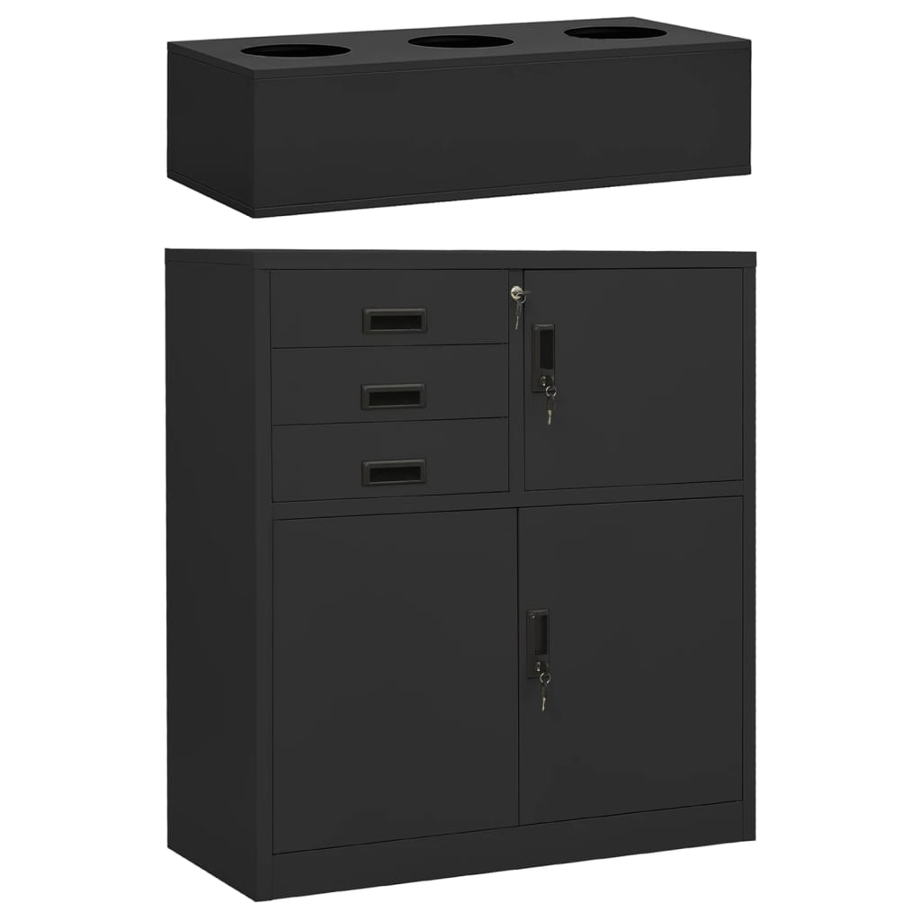 Office Cabinet 90X40X125 Cm Steel