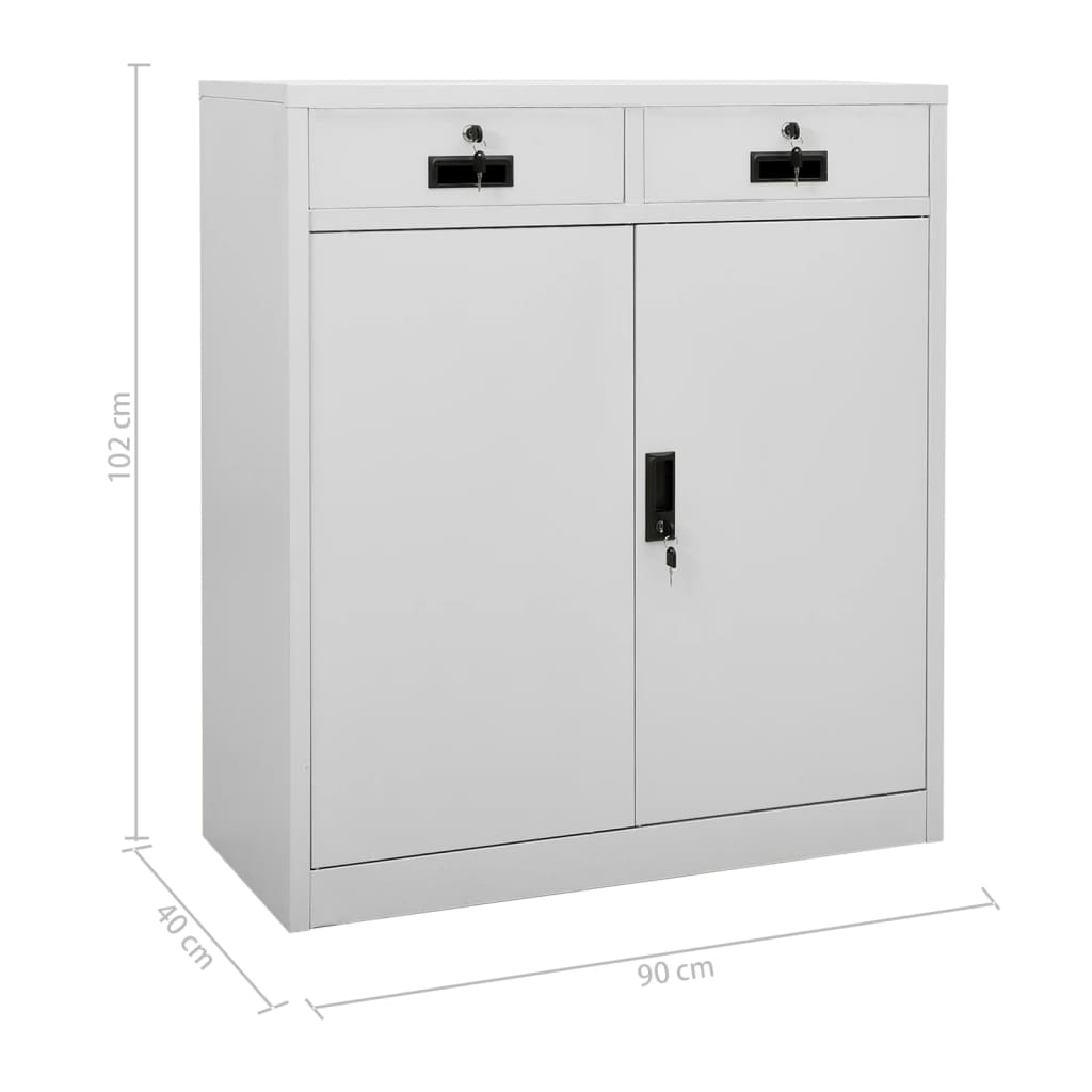 Office Cabinet 90X40X125 Cm Steel
