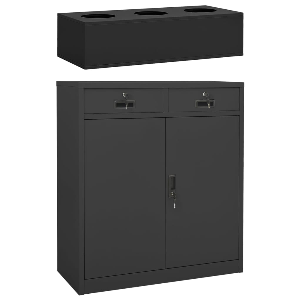 Office Cabinet 90X40X125 Cm Steel