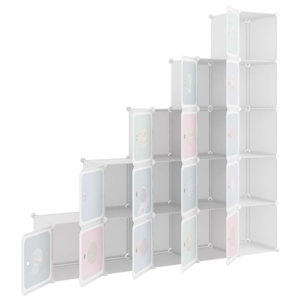 Cube Storage Cabinet For Kids With 15 Cubes Pp