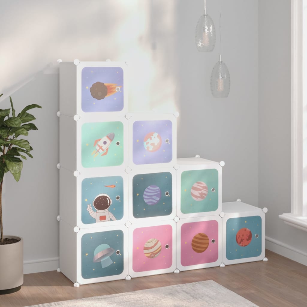 Cube Storage Cabinet For Kids With 15 Cubes Pp