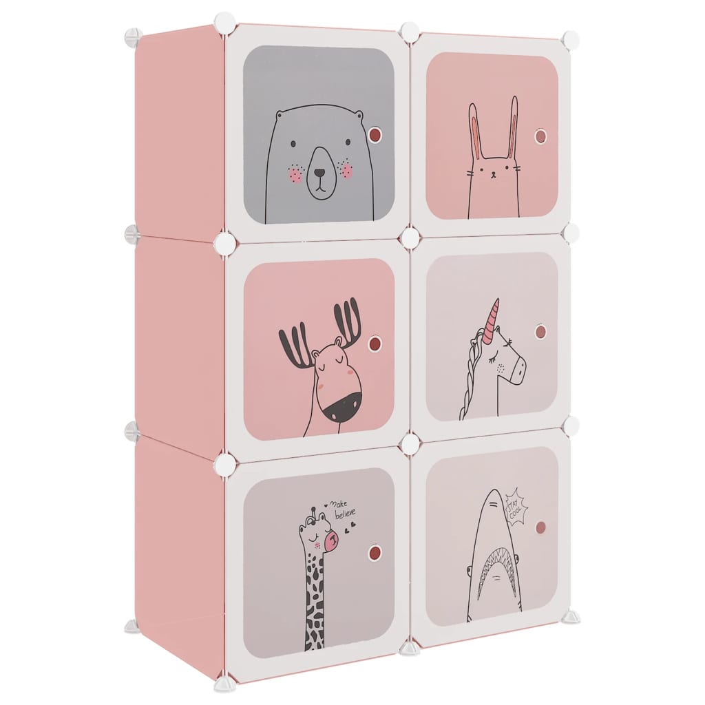 Cube Storage Cabinet For Kids With 6 Cubes Pp